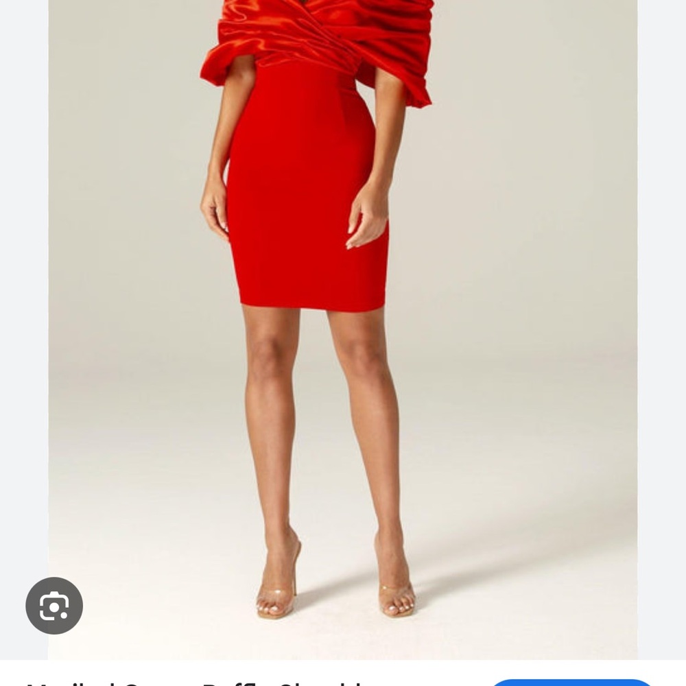 Chic Scarlet Red Midi Dress